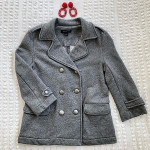 Banana Republic Grey Cotton Blend Peacoat